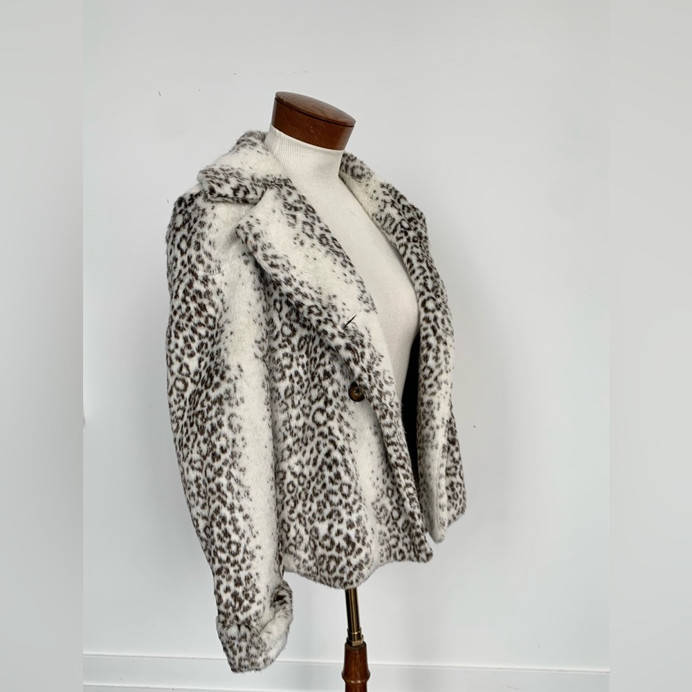 Silence + Noise White and Black Teddy Jacket